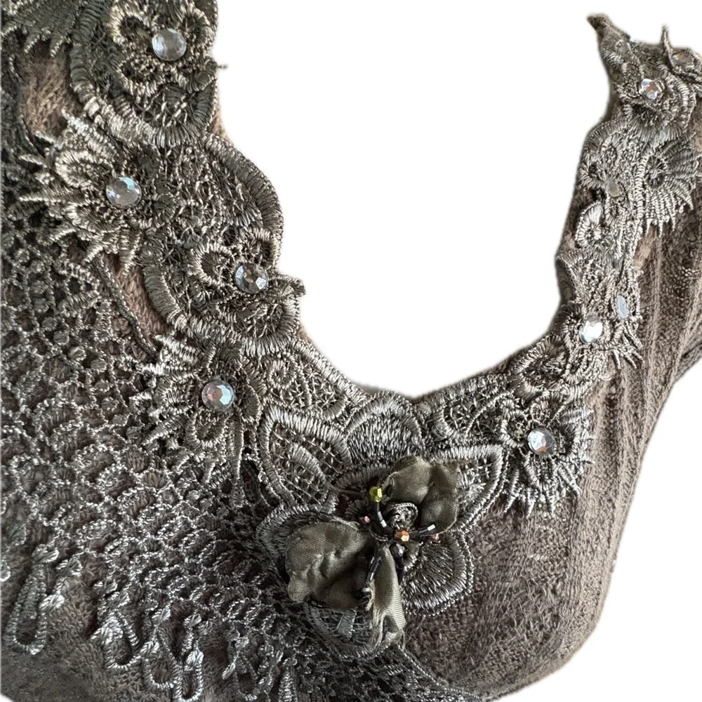 Women’s Vandana brown lightweight long-sleeve sweater with tons of details - XL - Picture 6 of 10